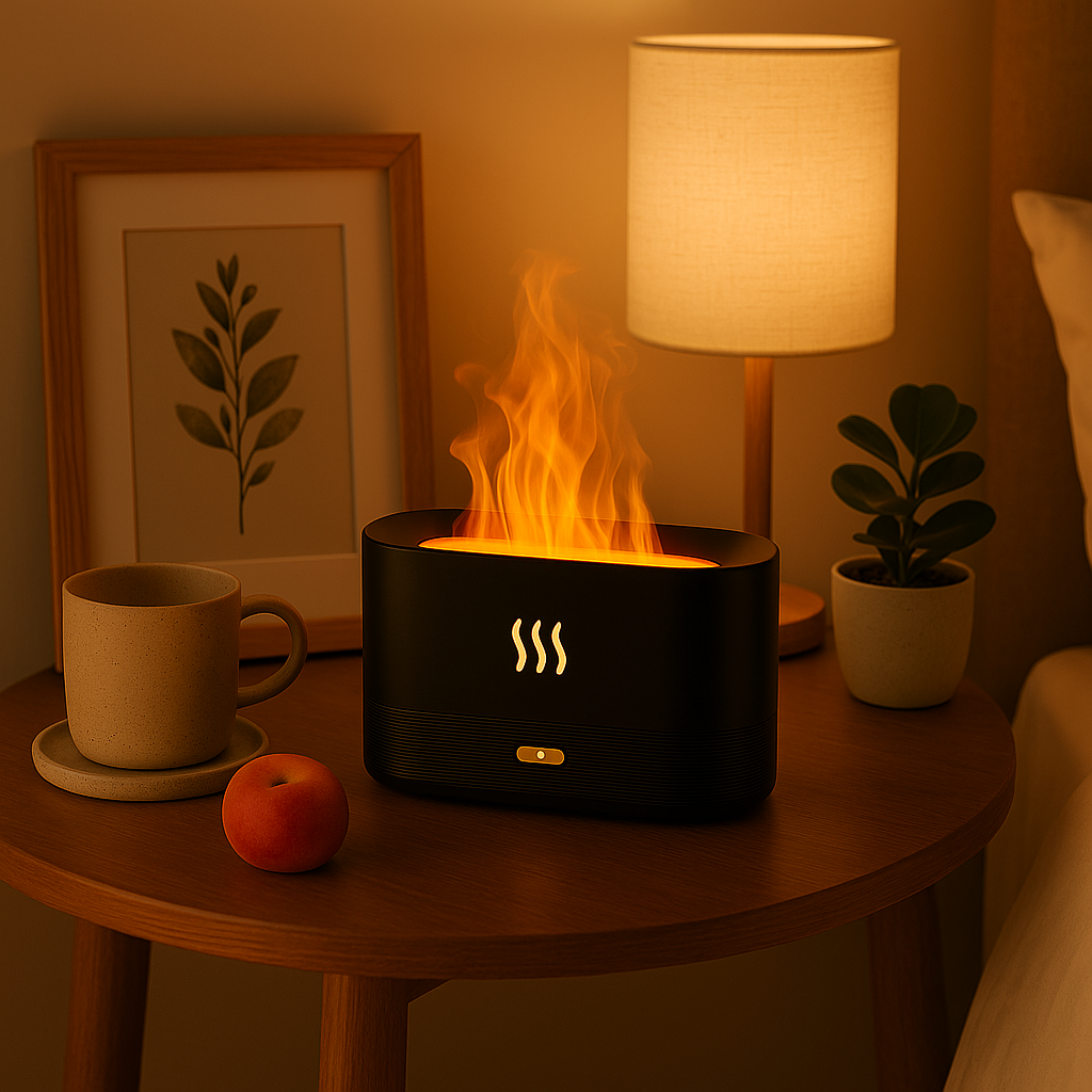 Noir Aromatherapy Flame Diffuser