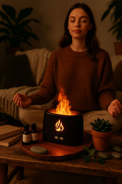 Noir Aromatherapy Flame Diffuser